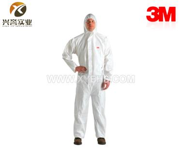 3M 4510 白色帶帽連體防護(hù)服M